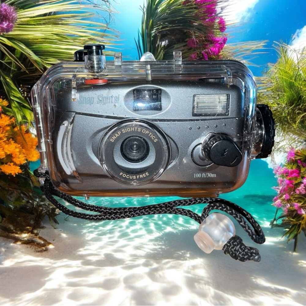 Snap Sights Underwater Film Camera- Waterproof to 100ft- Reusable- 35mm